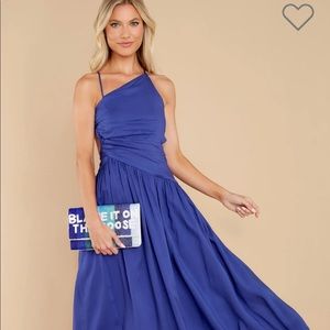 Red dress boutique blue indigo dress.